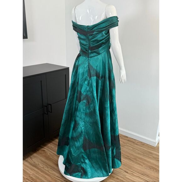 Talbot Runhof Floral Jacquard Ball Gown Size 10 - Picture 10 of 14